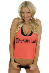 "UNRATED" Boxy Tank In Coral