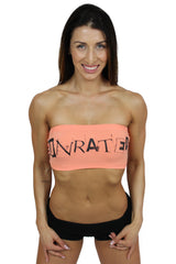 "UNRATED" Graffiti Tube Top In Coral!
