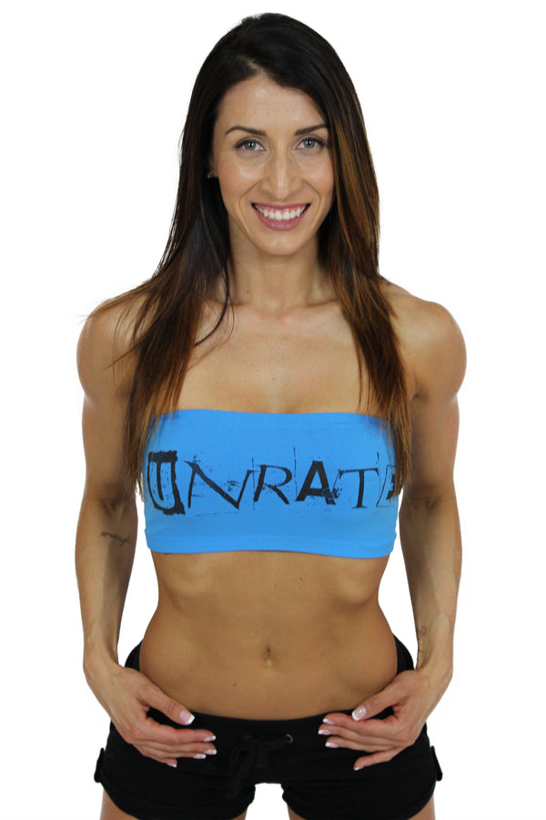 "UNRATED" Graffiti Tube Top In Dazzling Blue!