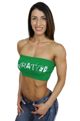 "UNRATED" Graffiti Tube Top In Green!
