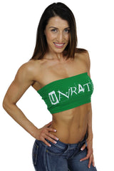 "UNRATED" Graffiti Tube Top In Green!