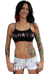 "UNRATED" Graffiti String Tube Top In Black!