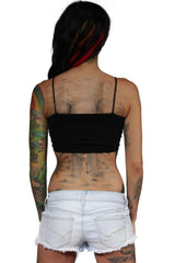 "UNRATED" Graffiti String Tube Top In Black!