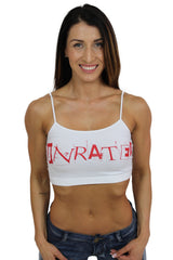 "UNRATED" Graffiti String Tube Top In White!