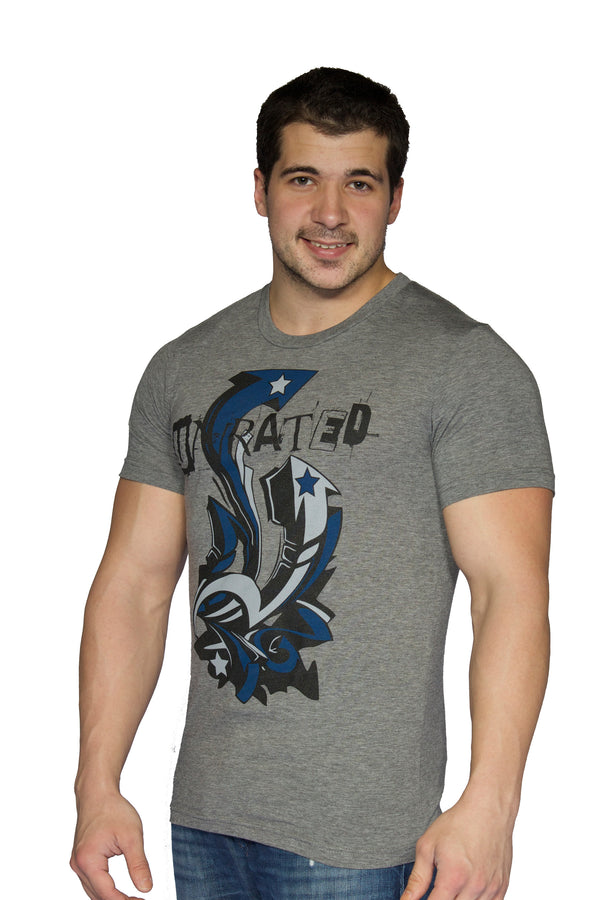 Men's Tri Blend "UNRATED" Arrow T-Shirt In Grey